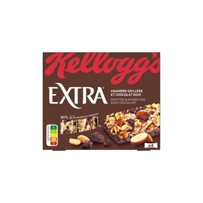 Picture of KELLOGGS EXTRA DARK CHOC & ALMOND BAR 4*32GR